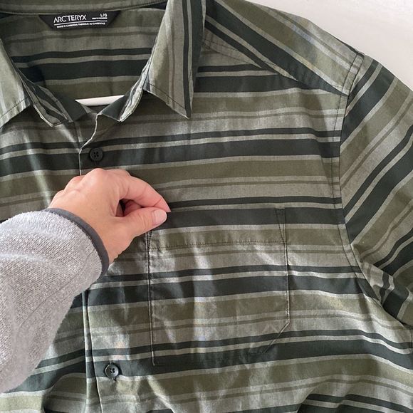 Arc'teryx Brohm Striped Casual Button Down Shirt - Picture 4 of 13